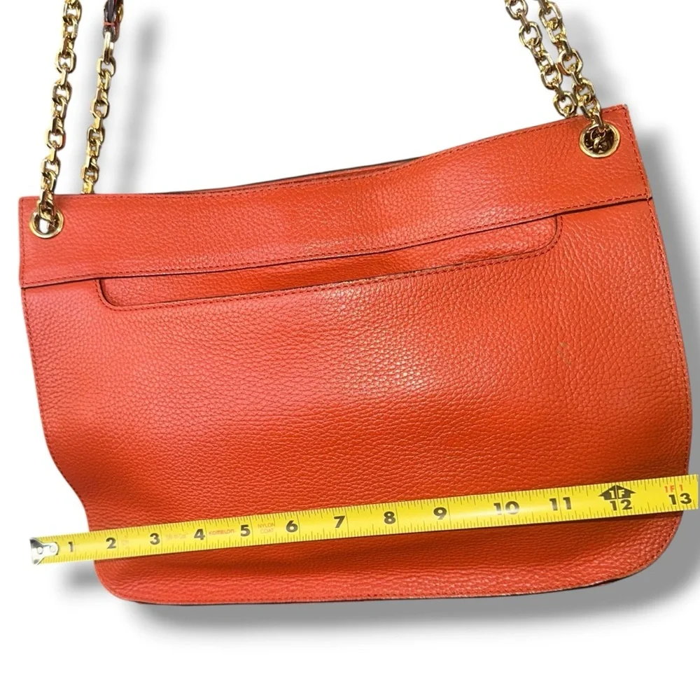 MCM Orange TWO WAY Crossbody Shoulder Pebbled Leather Bag Goldstone Korean MC265